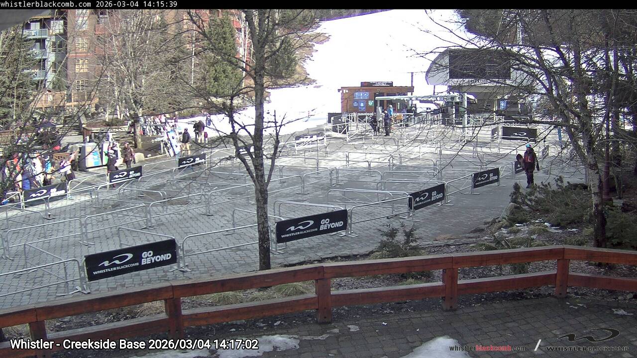 Webcam frame from Whistler - Creekside Base on 2026/03/04