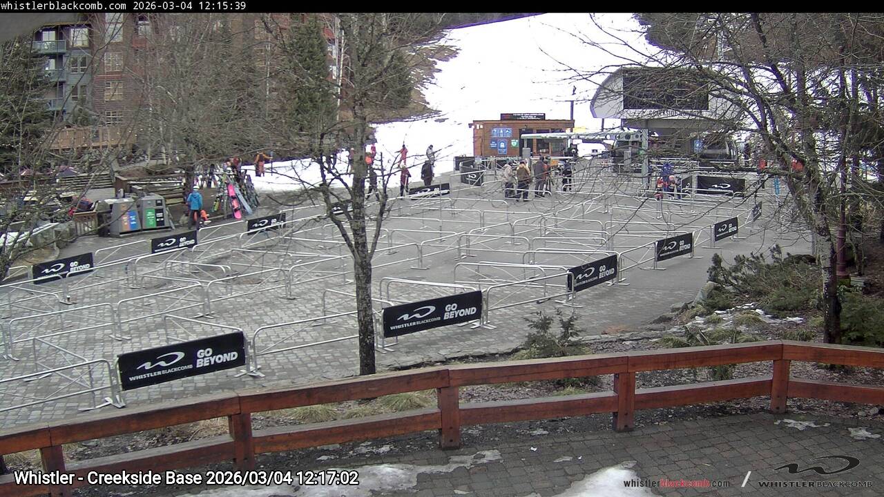 Webcam frame from Whistler - Creekside Base at 2026/03/04 12:00