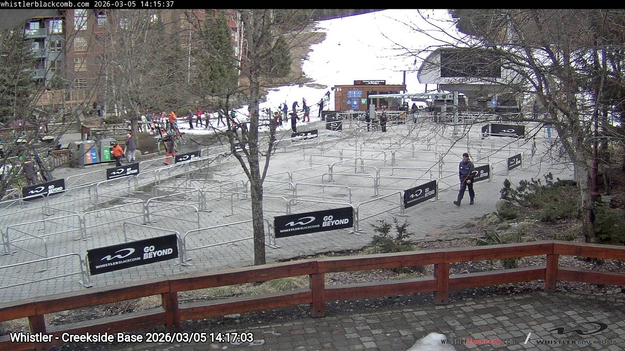 Webcam frame from Whistler - Creekside Base on 2026/03/05