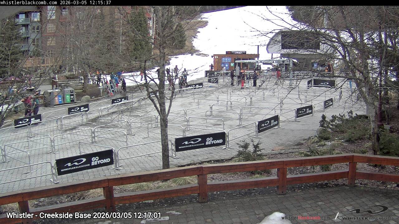 Webcam frame from Whistler - Creekside Base at 2026/03/05 12:00