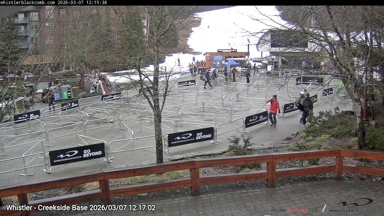 Webcam frame from Whistler - Creekside Base at 2026/03/07 12:00