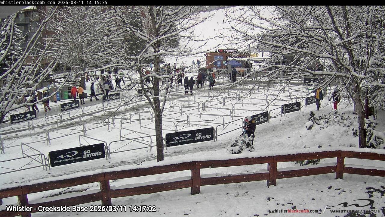 Webcam frame from Whistler - Creekside Base on 2026/03/11