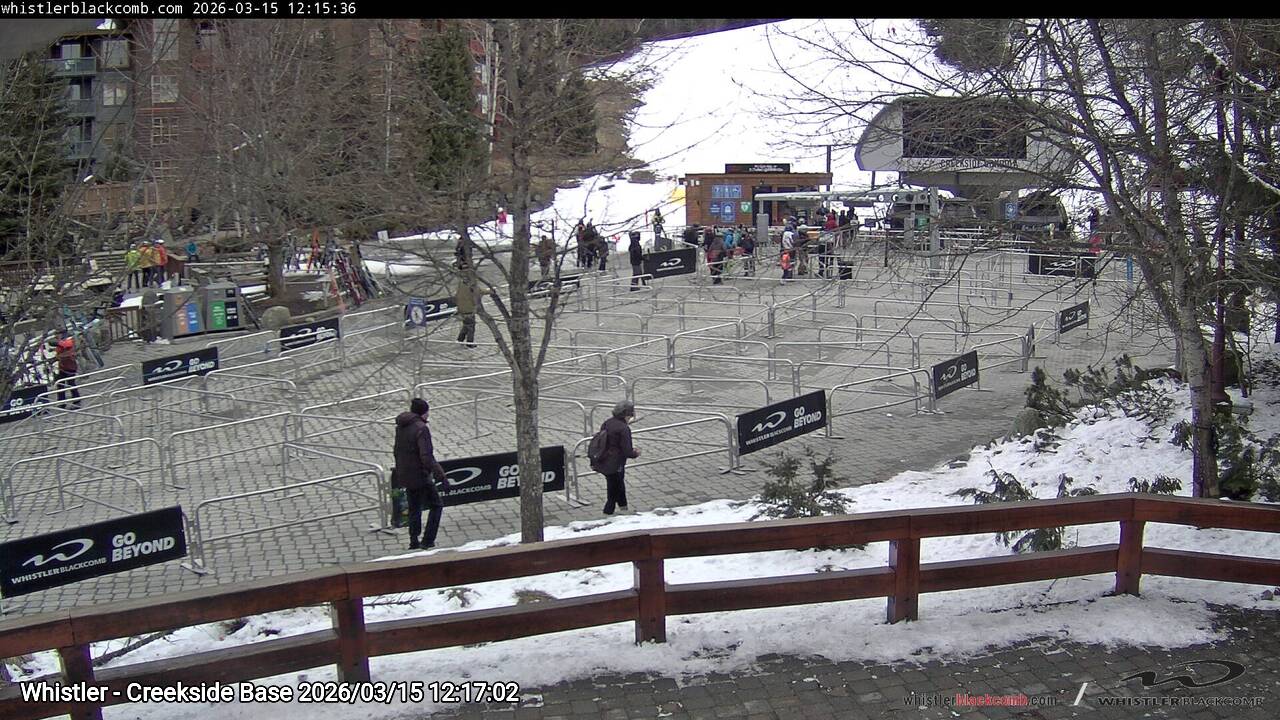Webcam frame from Whistler - Creekside Base at 2026/03/15 12:00