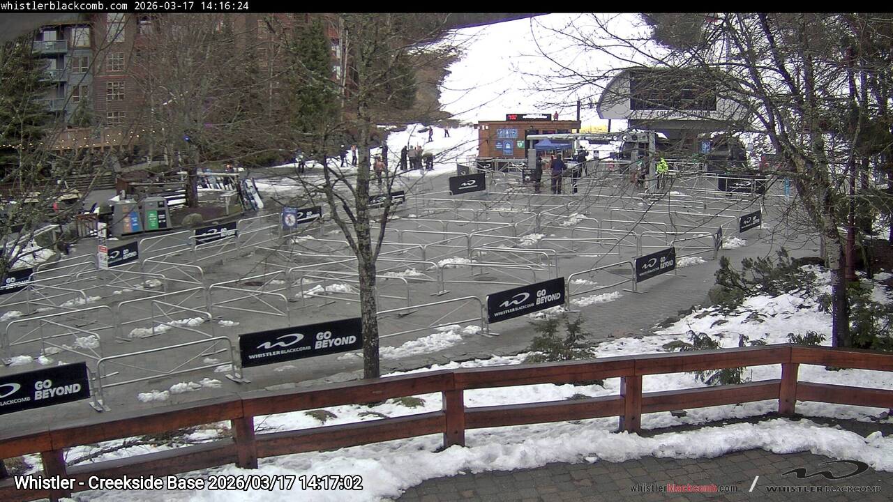 Webcam frame from Whistler - Creekside Base on 2026/03/17
