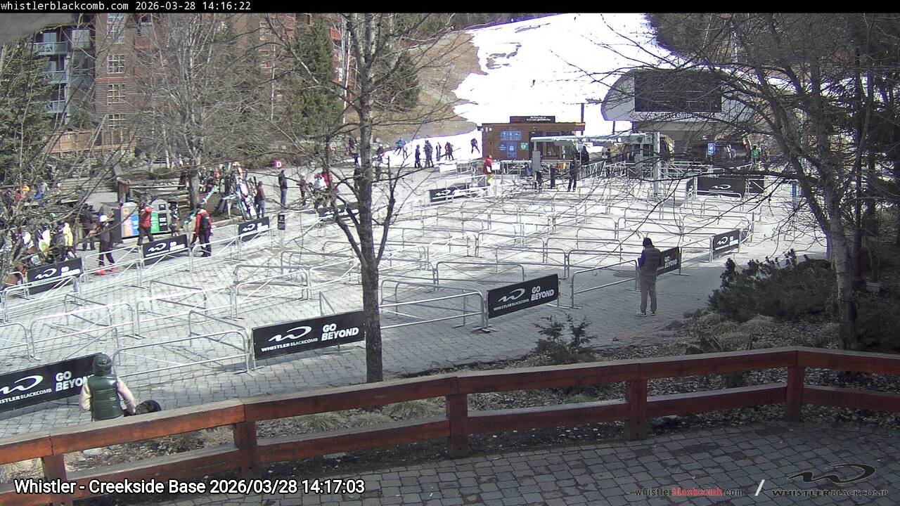 Webcam frame from Whistler - Creekside Base on 2026/03/28