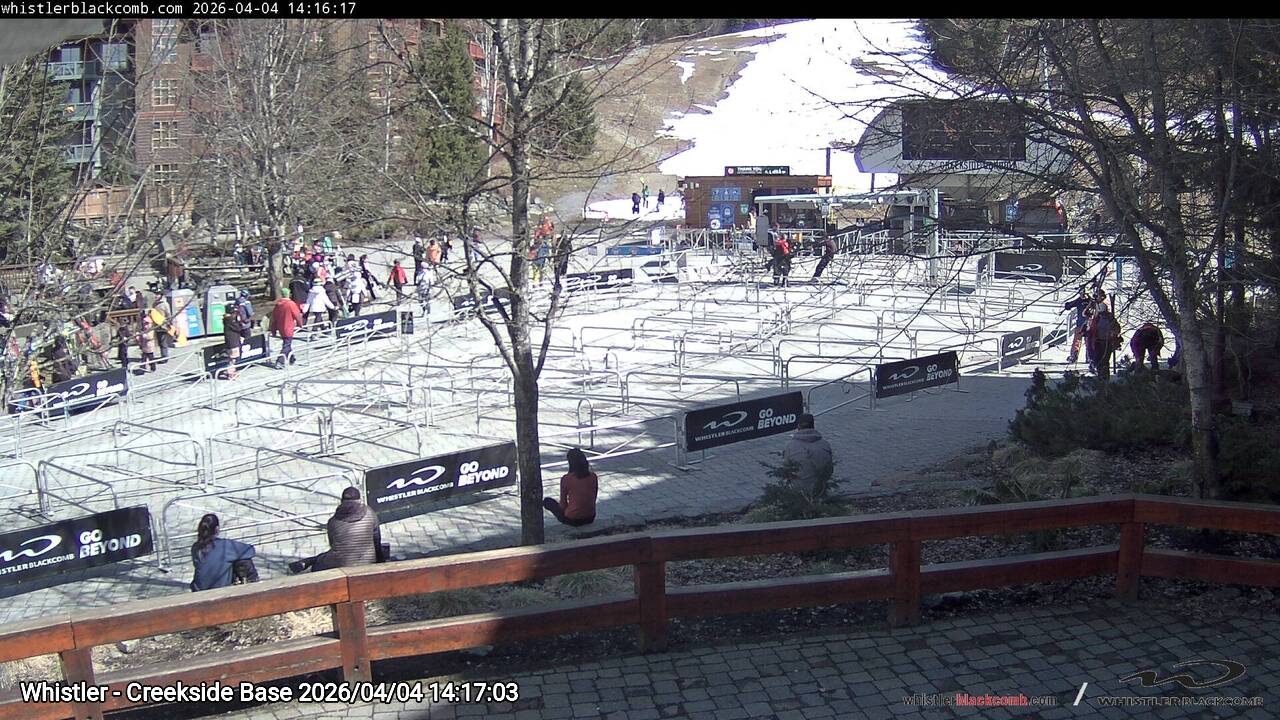 Webcam frame from Whistler - Creekside Base on 2026/04/04