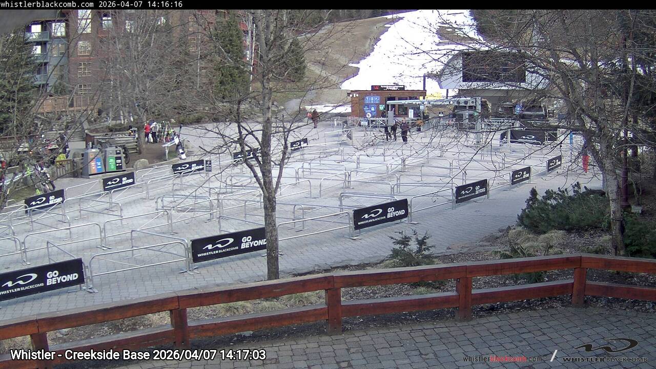Webcam frame from Whistler - Creekside Base on 2026/04/07