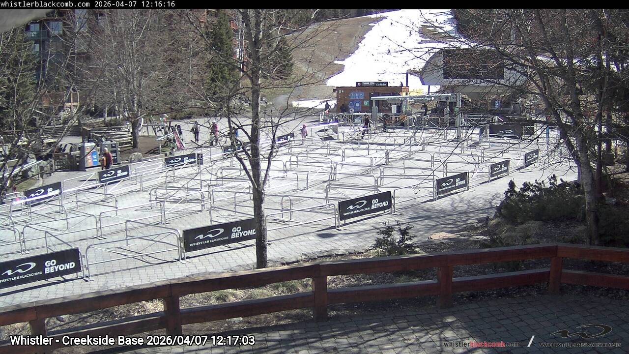 Webcam frame from Whistler - Creekside Base at 2026/04/07 12:00