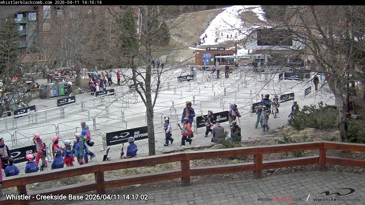 Webcam frame from Whistler - Creekside Base on 2026/04/11