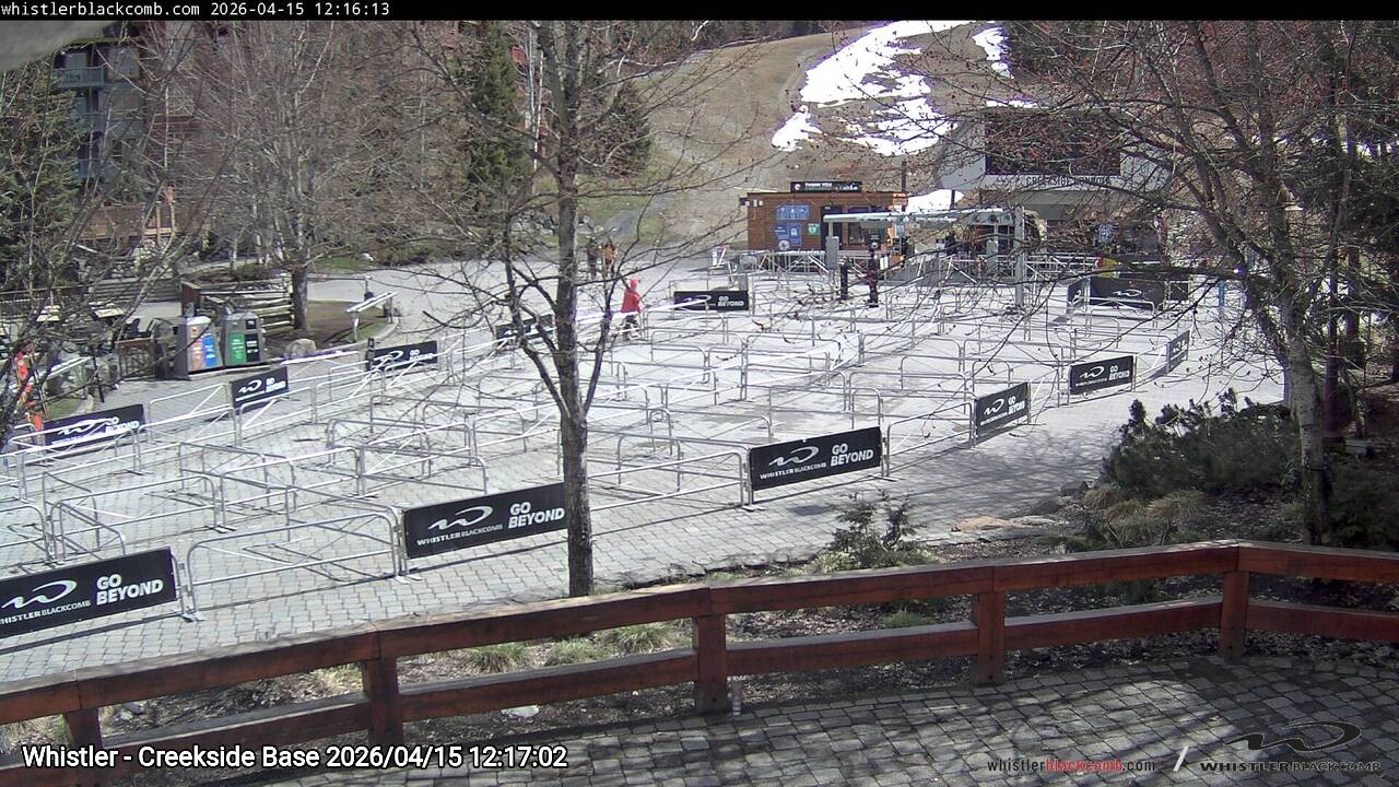 Webcam frame from Whistler - Creekside Base at 2026/04/15 12:00