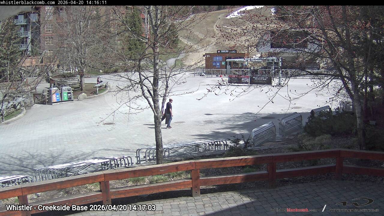 Webcam frame from Whistler - Creekside Base on 2026/04/20