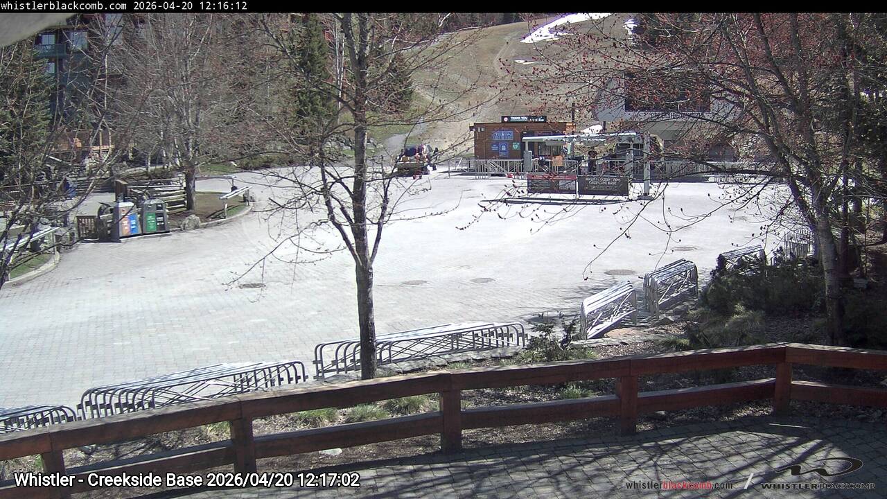 Webcam frame from Whistler - Creekside Base at 2026/04/20 12:00