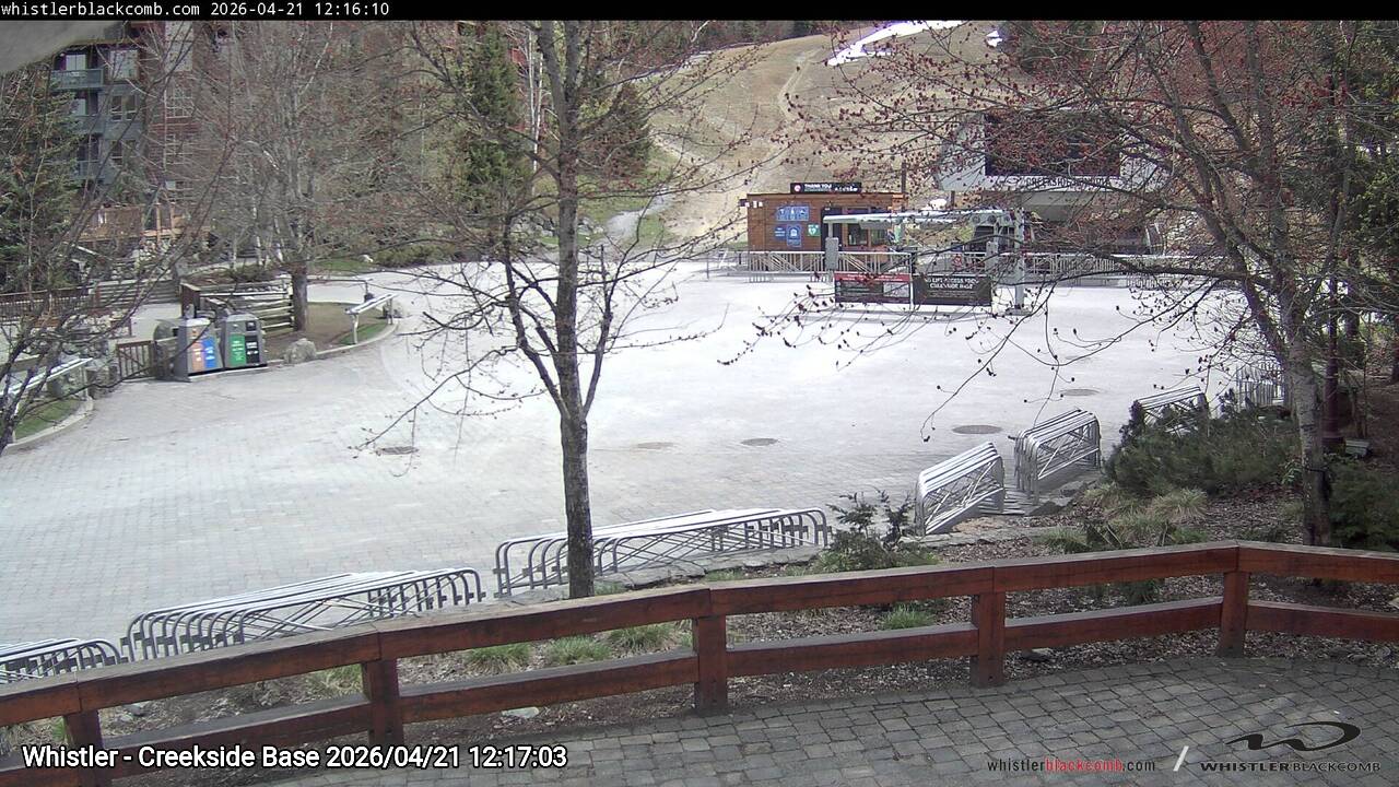 Webcam frame from Whistler - Creekside Base at 2026/04/21 12:00