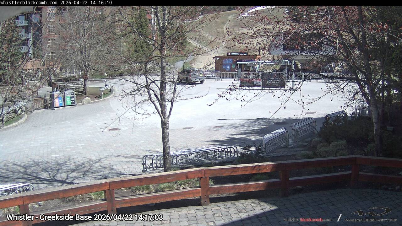 Webcam frame from Whistler - Creekside Base on 2026/04/22
