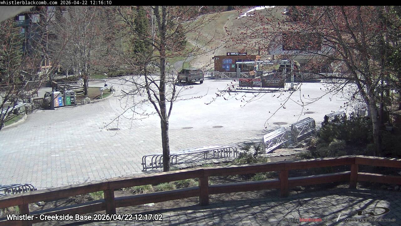 Webcam frame from Whistler - Creekside Base at 2026/04/22 12:00