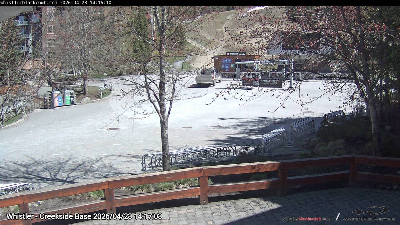 Webcam frame from Whistler - Creekside Base on 2026/04/23