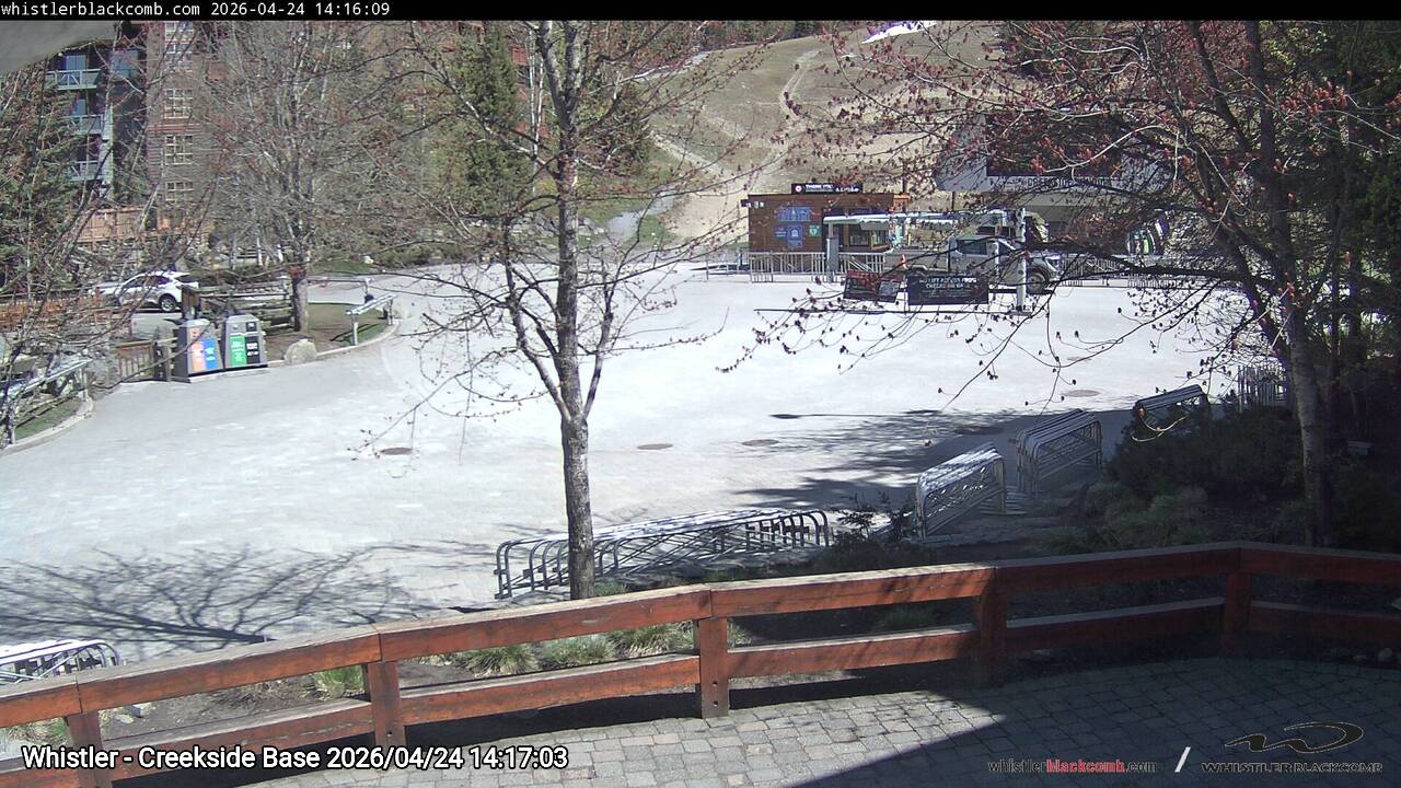 Webcam frame from Whistler - Creekside Base on 2026/04/24