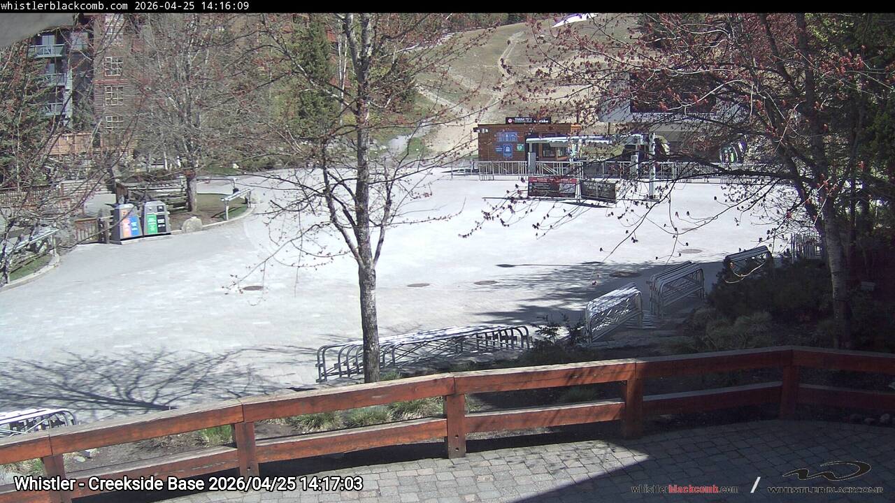 Webcam frame from Whistler - Creekside Base on 2026/04/25