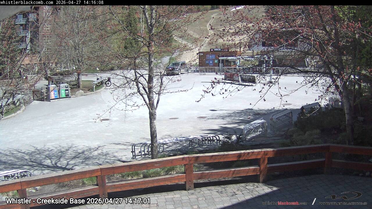 Webcam frame from Whistler - Creekside Base on 2026/04/27