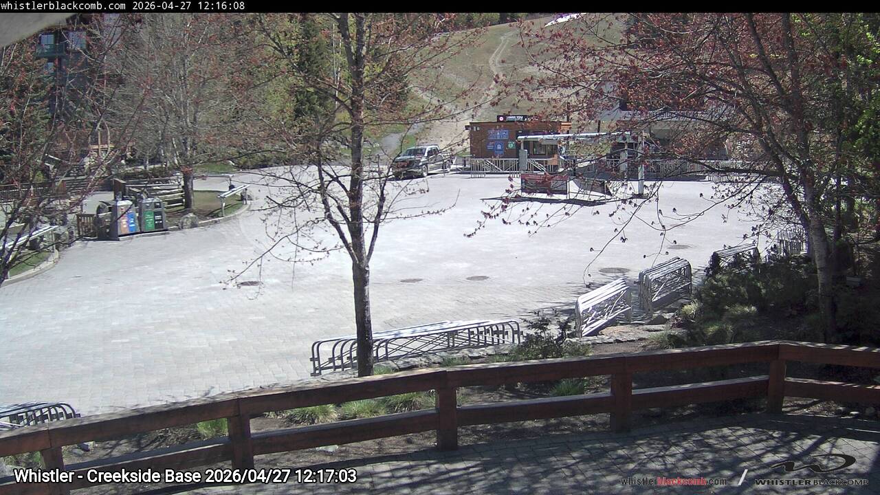 Webcam frame from Whistler - Creekside Base at 2026/04/27 12:00