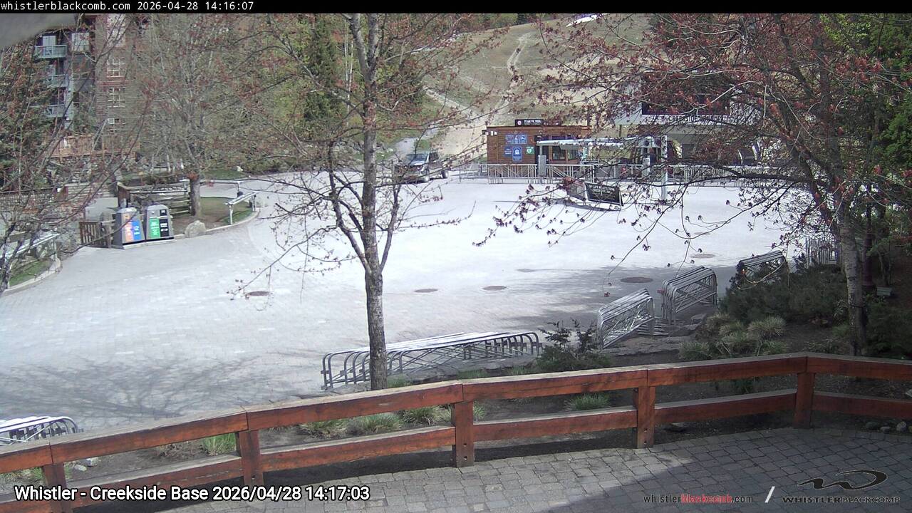 Webcam frame from Whistler - Creekside Base on 2026/04/28