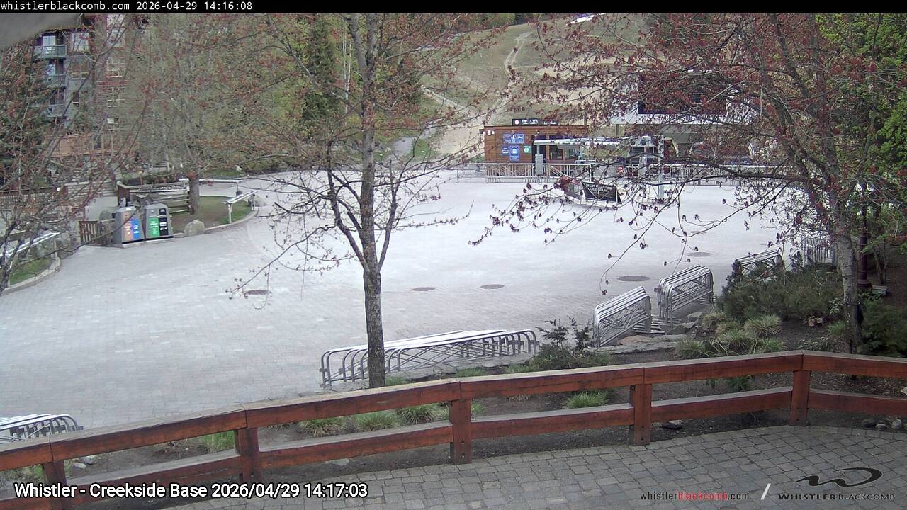 Webcam frame from Whistler - Creekside Base on 2026/04/29