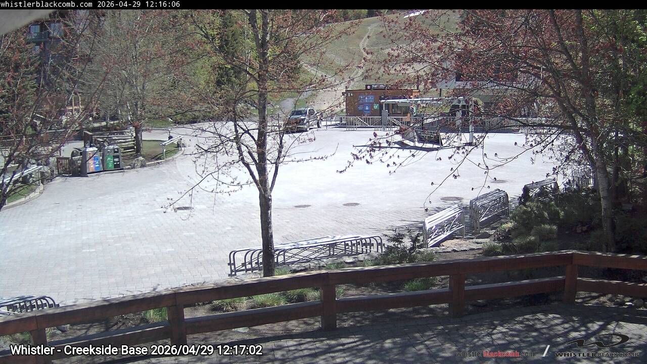 Webcam frame from Whistler - Creekside Base at 2026/04/29 12:00
