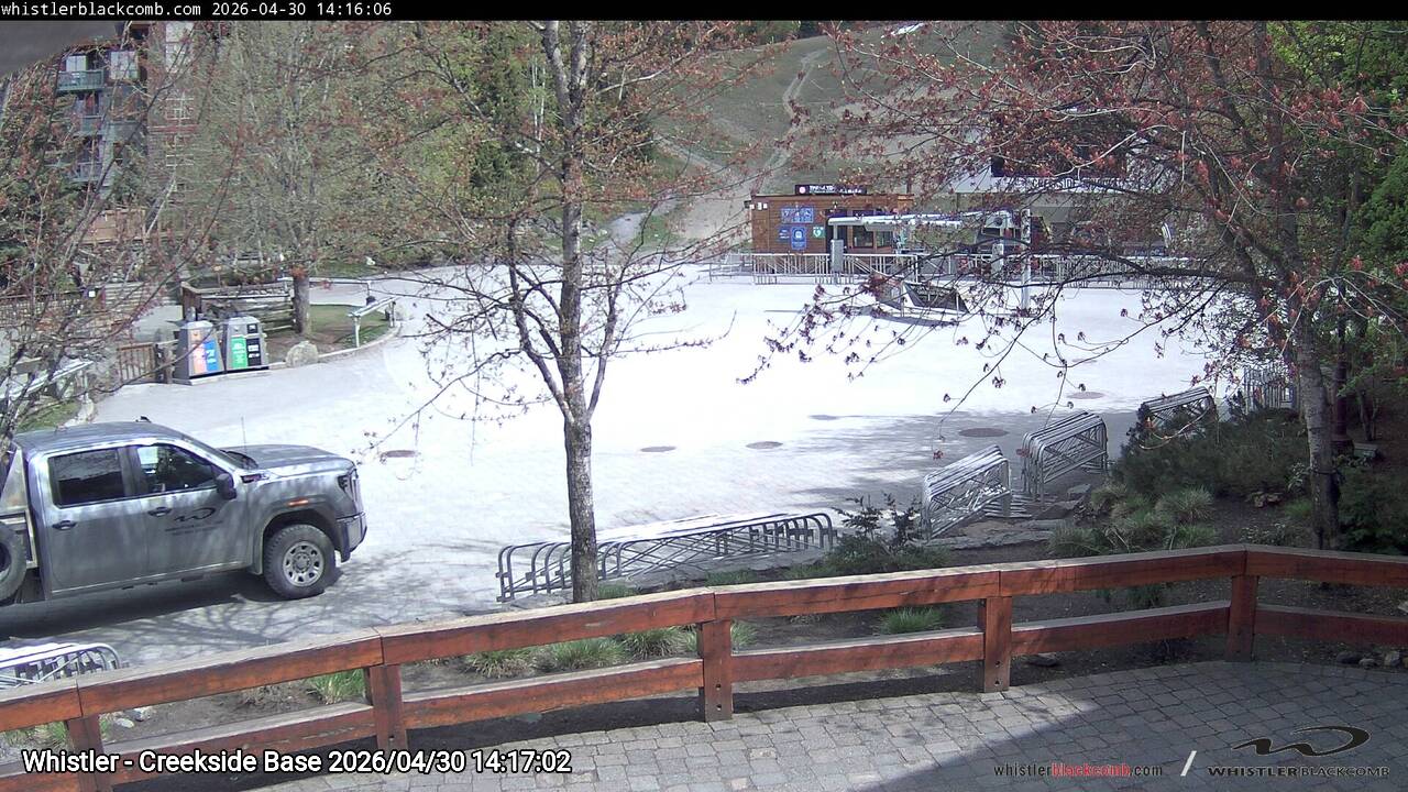 Webcam frame from Whistler - Creekside Base on 2026/04/30