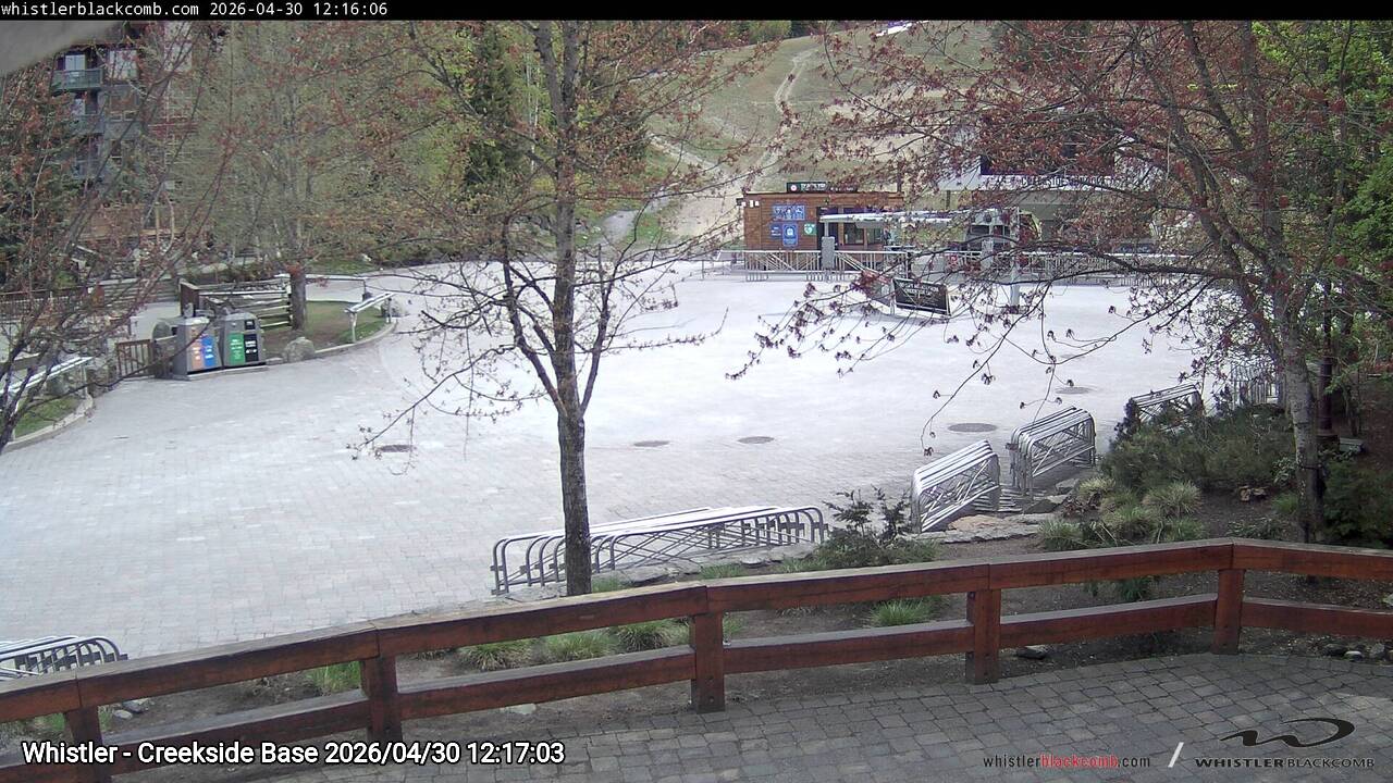 Webcam frame from Whistler - Creekside Base at 2026/04/30 12:00
