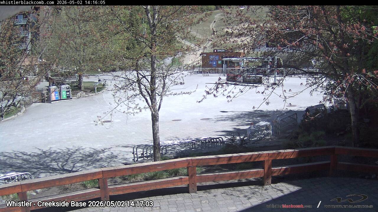 Webcam frame from Whistler - Creekside Base on 2026/05/02