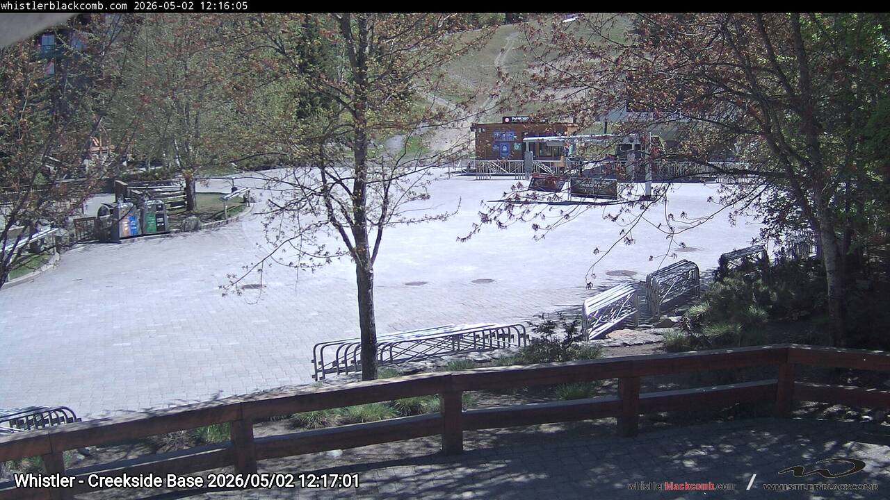 Webcam frame from Whistler - Creekside Base at 2026/05/02 12:00