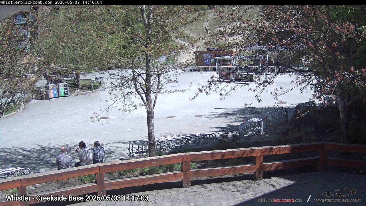 Webcam frame from Whistler - Creekside Base on 2026/05/03