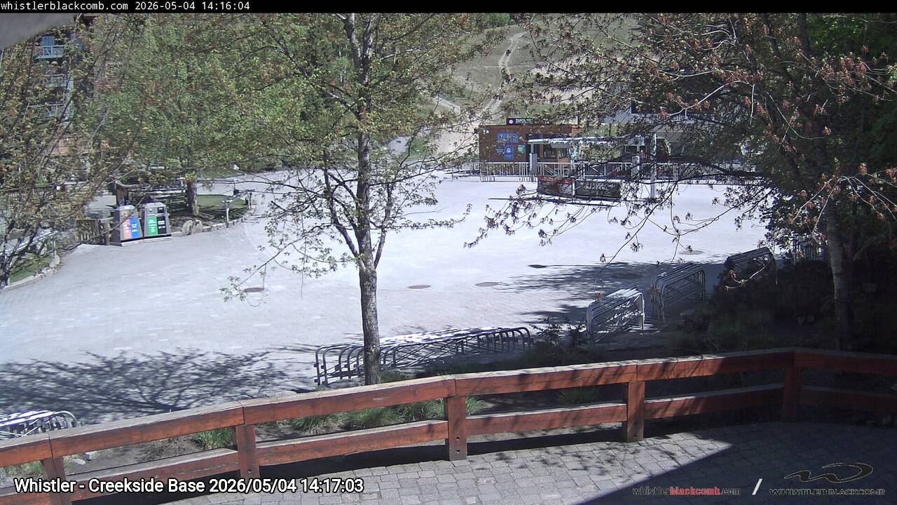 Webcam frame from Whistler - Creekside Base on 2026/05/04