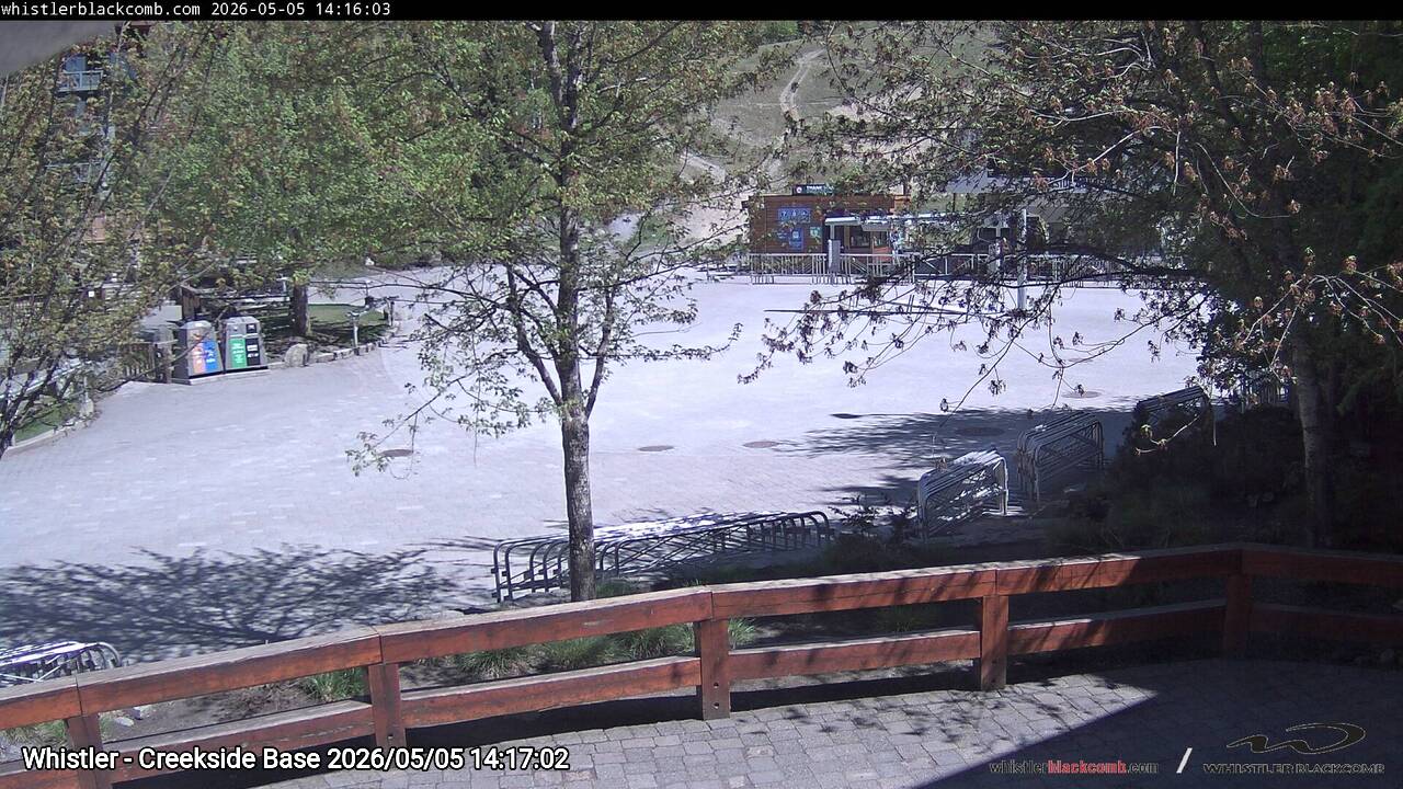 Webcam frame from Whistler - Creekside Base on 2026/05/05