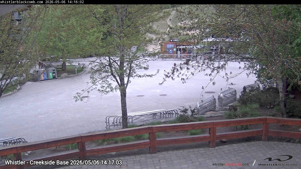 Webcam frame from Whistler - Creekside Base on 2026/05/06