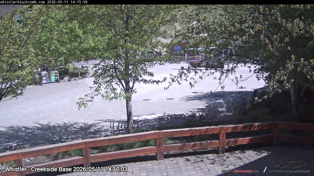Webcam frame from Whistler - Creekside Base on 2026/05/11