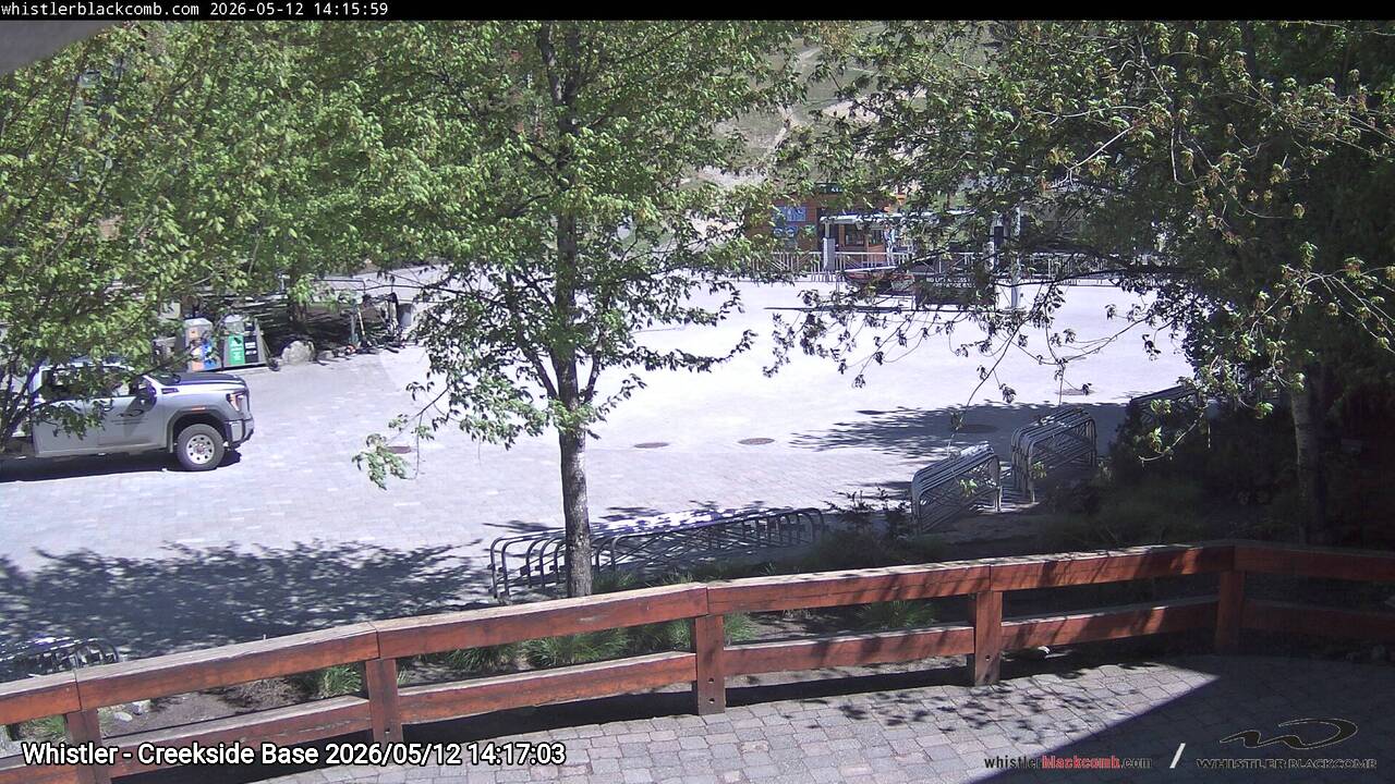 Webcam frame from Whistler - Creekside Base on 2026/05/12