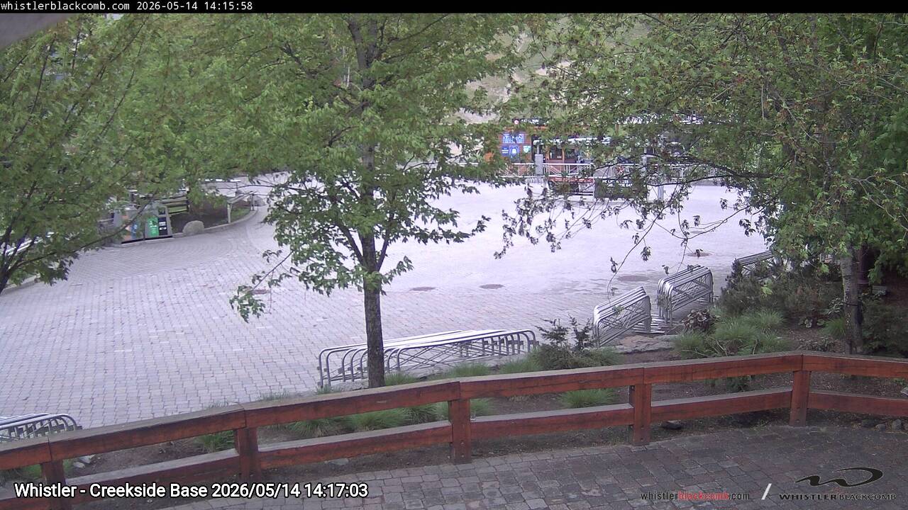 Webcam frame from Whistler - Creekside Base on 2026/05/14