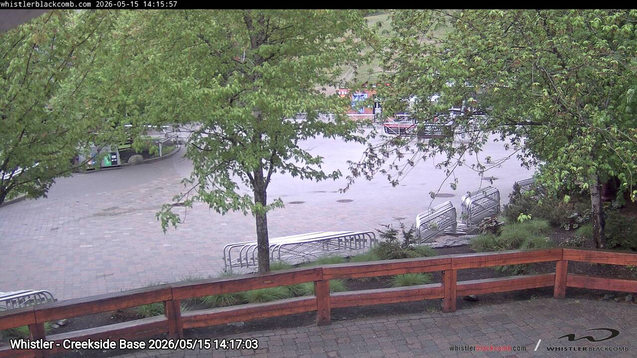 Webcam frame from Whistler - Creekside Base on 2026/05/15
