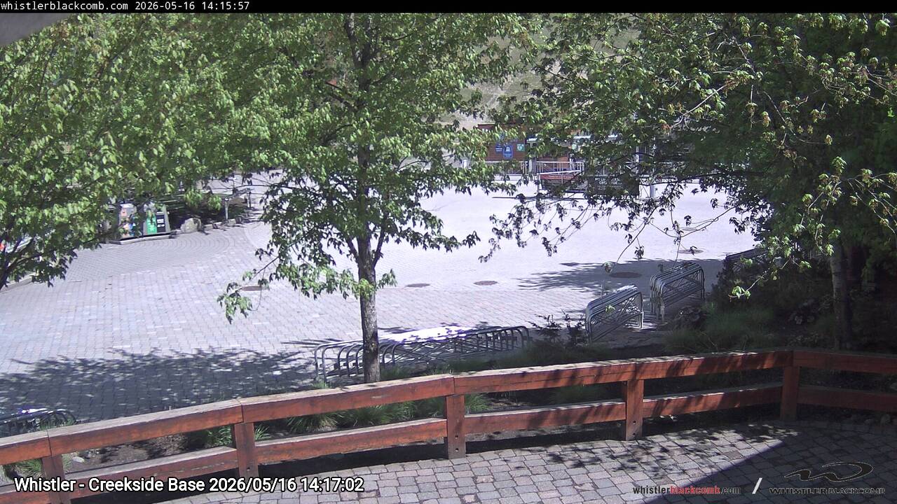 Webcam frame from Whistler - Creekside Base on 2026/05/16