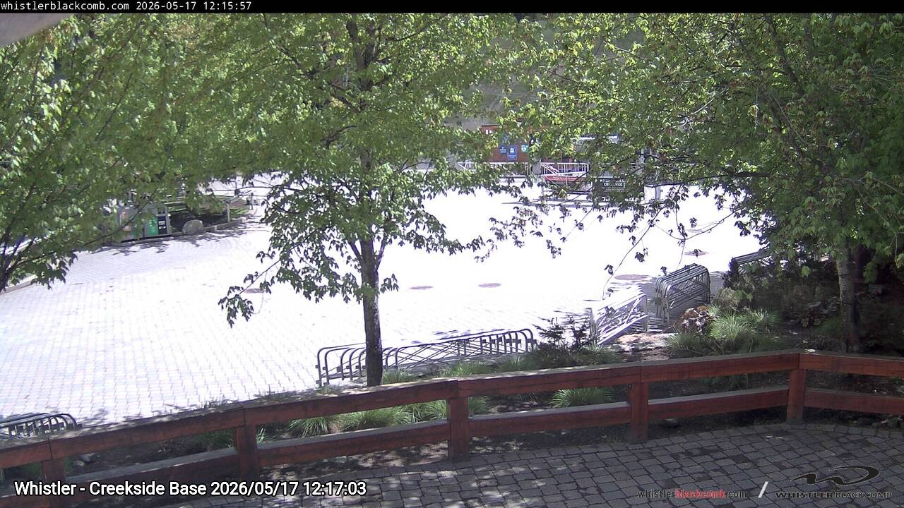 Webcam frame from Whistler - Creekside Base at 2026/05/17 12:00