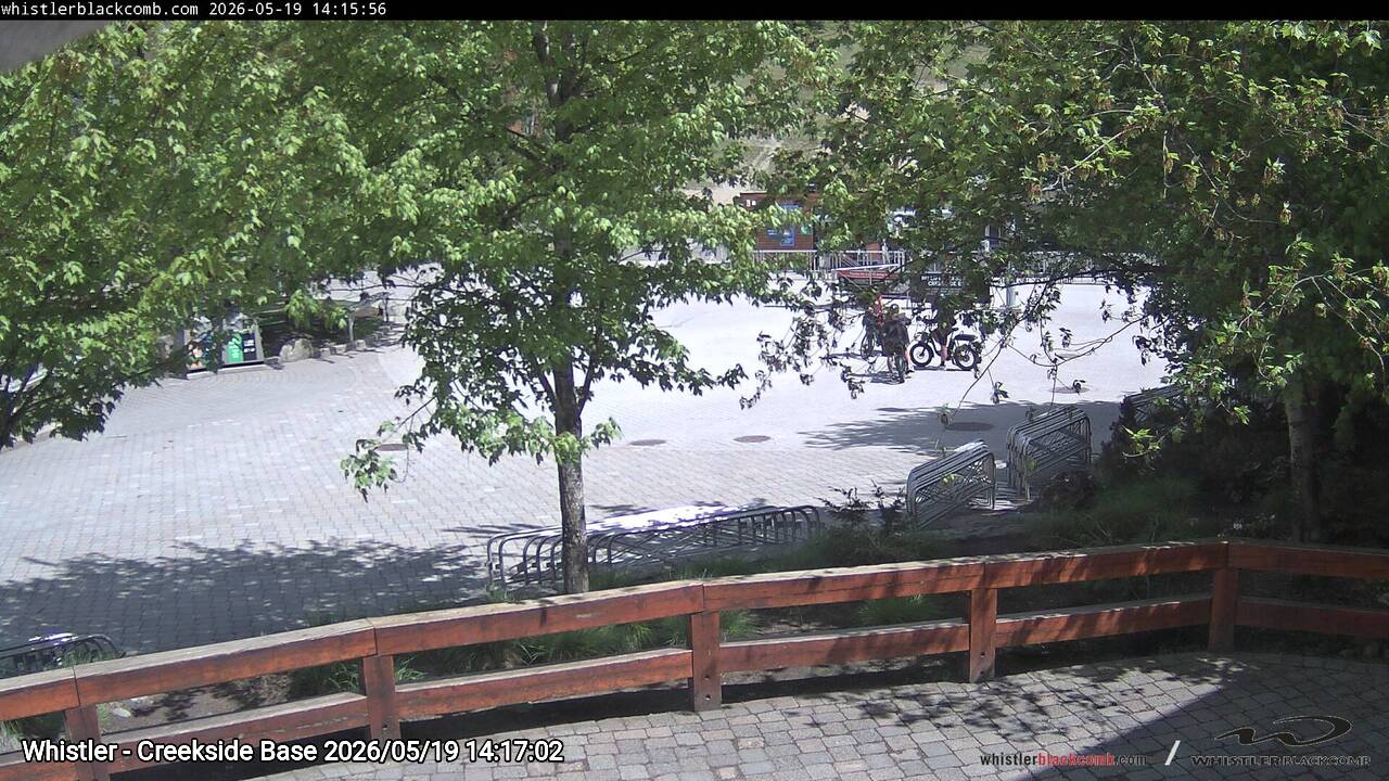 Webcam frame from Whistler - Creekside Base on 2026/05/19