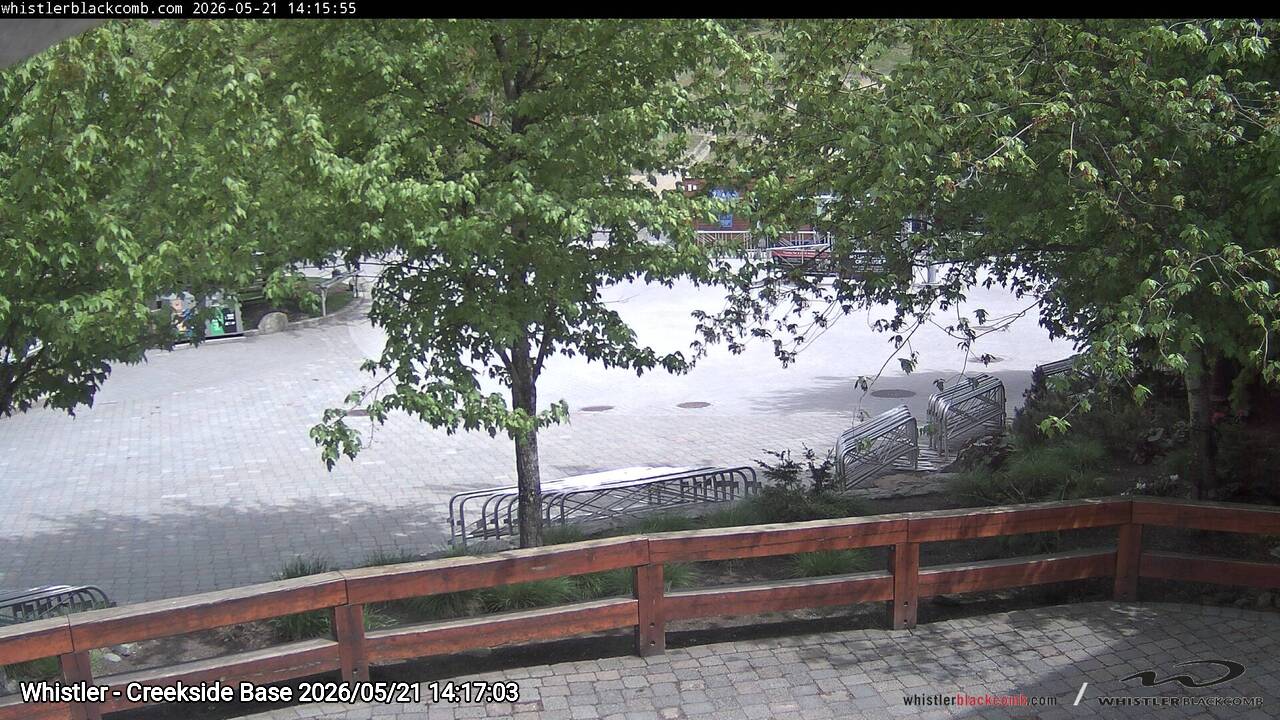 Webcam frame from Whistler - Creekside Base on 2026/05/21