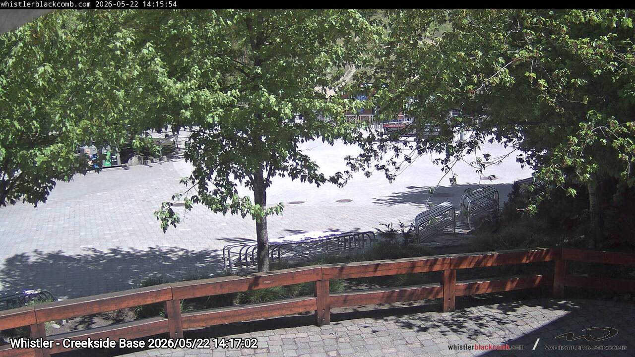 Webcam frame from Whistler - Creekside Base on 2026/05/22