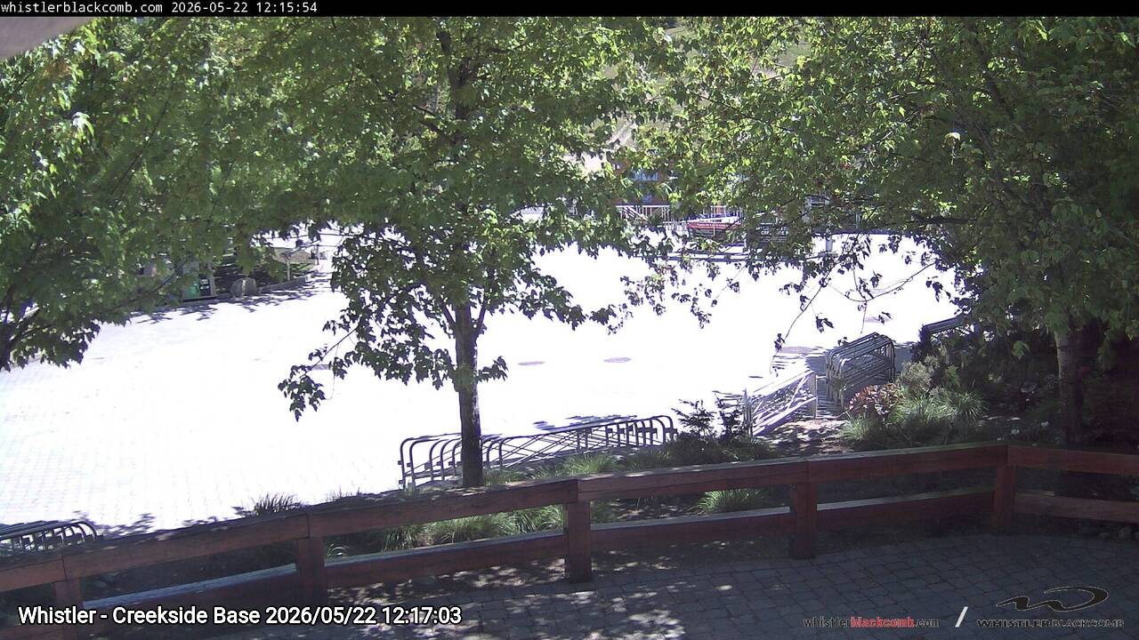 Webcam frame from Whistler - Creekside Base at 2026/05/22 12:00
