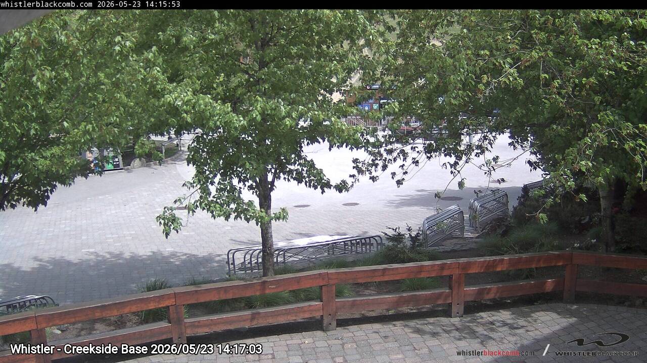 Webcam frame from Whistler - Creekside Base on 2026/05/23