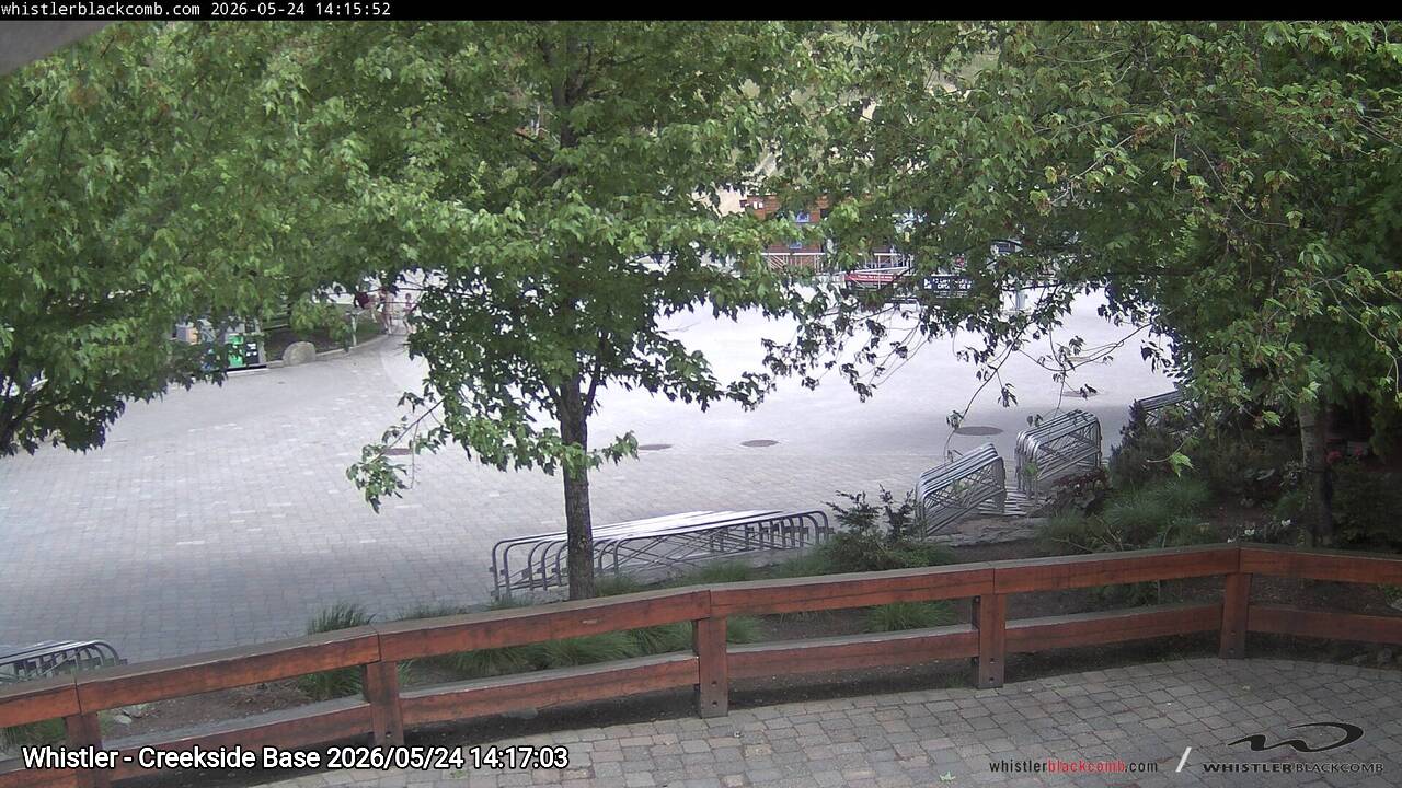 Webcam frame from Whistler - Creekside Base on 2026/05/24