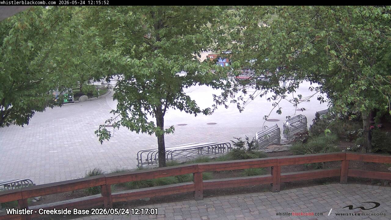 Webcam frame from Whistler - Creekside Base at 2026/05/24 12:00