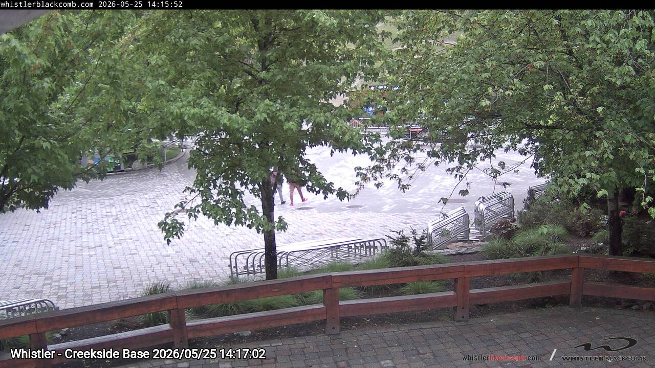 Webcam frame from Whistler - Creekside Base on 2026/05/25