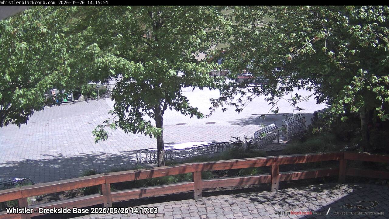 Webcam frame from Whistler - Creekside Base on 2026/05/26